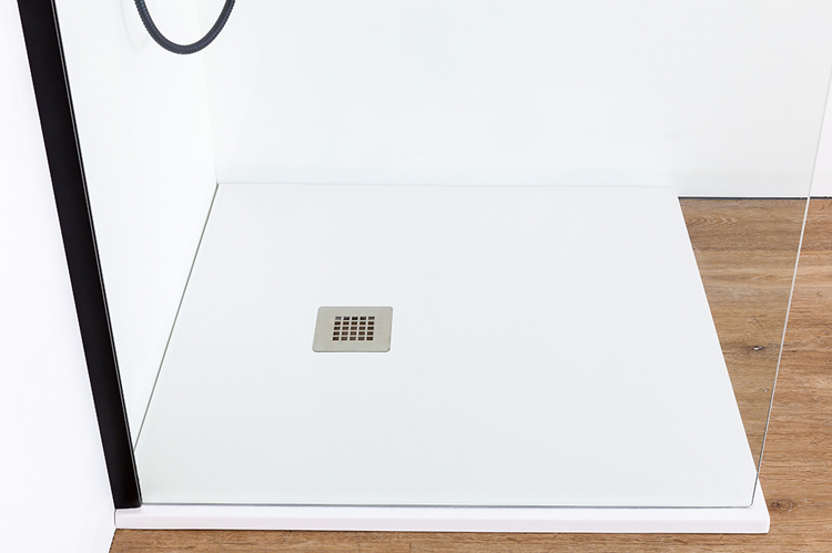 Douchebak Minimalism composiet met gelcoat wit 90x90cm