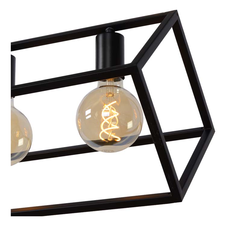 Lucide FABIAN - Hanglamp - 6xE27 - Zwart