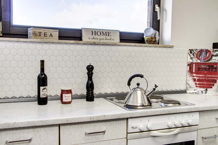 Mozaïek Hexagon wit mat 32,5x28,1cm