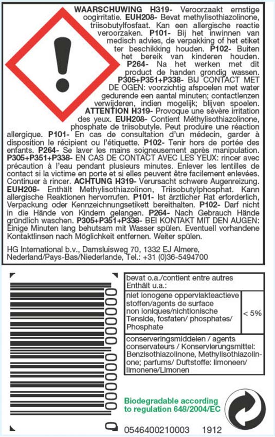 HG glansreiniger laminaat 1l HG glansreiniger laminaat 1l