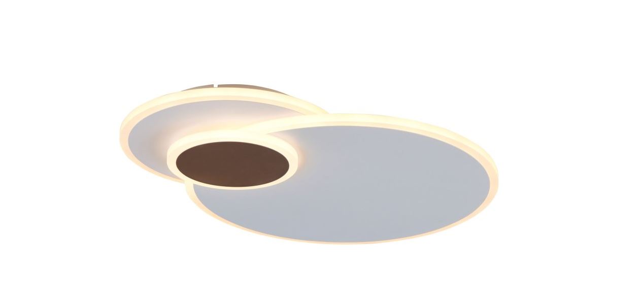 Plafonnier - blanc - 48x38cm - dimmable - LED - 27W - 2700-6500K - télécommande