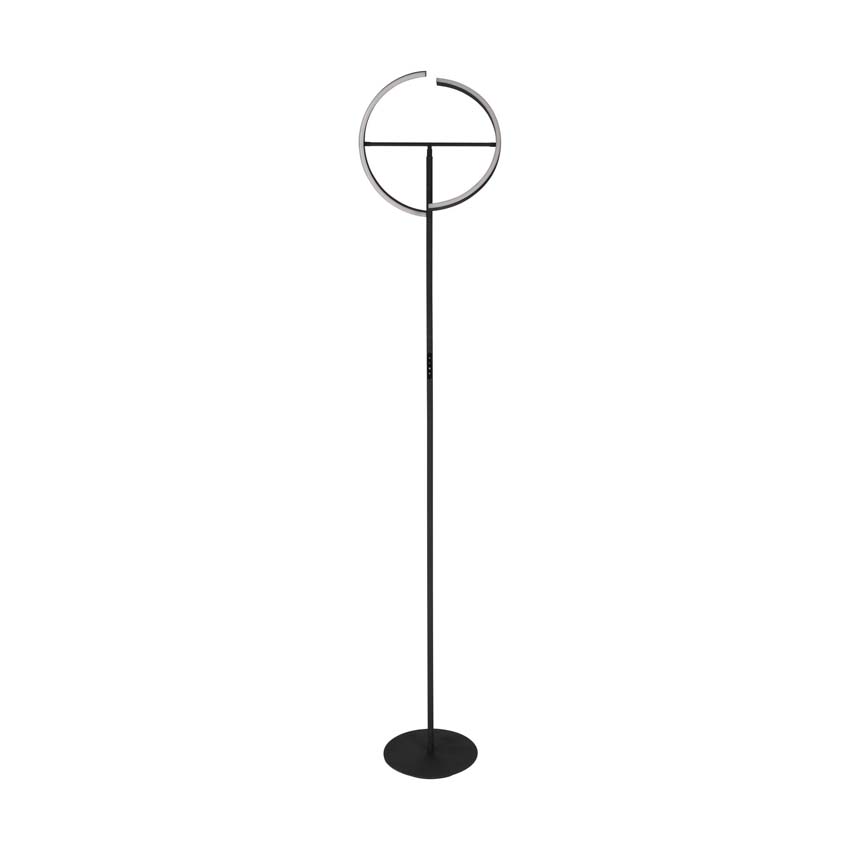 Lampadaire - Noir - H180cm - Dimmable - LED - 1x17W - 3000K