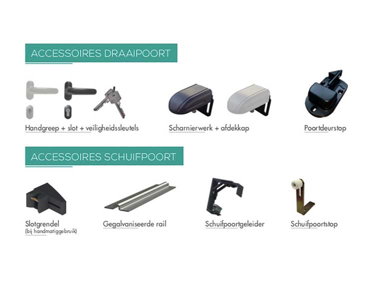 Dubbele draaipoort Salamanca alu zwart 300x192cm