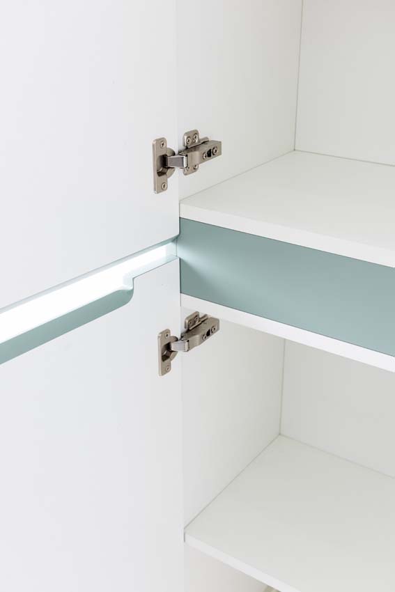 Armoire colonne Truman gris-vert suspendue 170x40x35cm