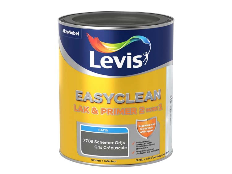 Levis Easyclean lak satin schemer grijs 0,75L
