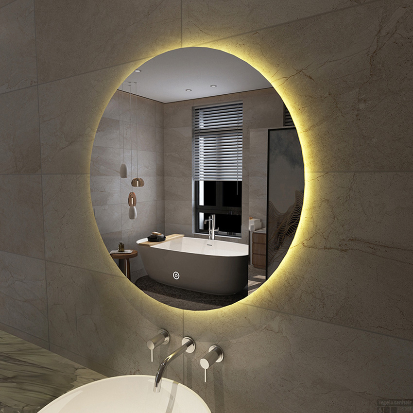 Spiegel Karen rond met LED en anti-condens 100x100cm