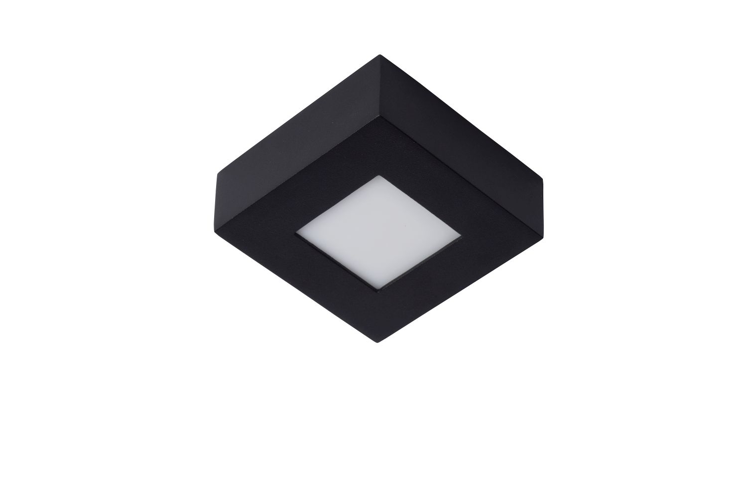 BRICE-LED Plafonnier Dimbaar 8W Vierkant IP44 Zwar