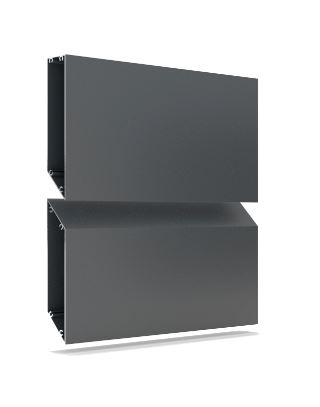 Lamelle début/fin clôture Havana aluminium anthracite 19x4x200cm