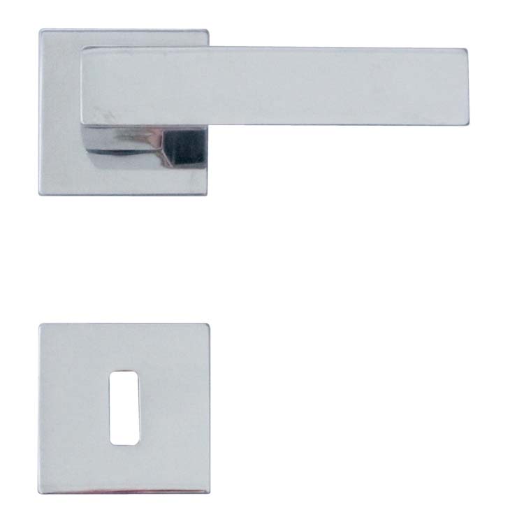 Poignée de porte pro todi chrome rosace barbe
