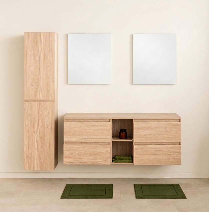 Meuble de salle de bain Bella chêne 150cm