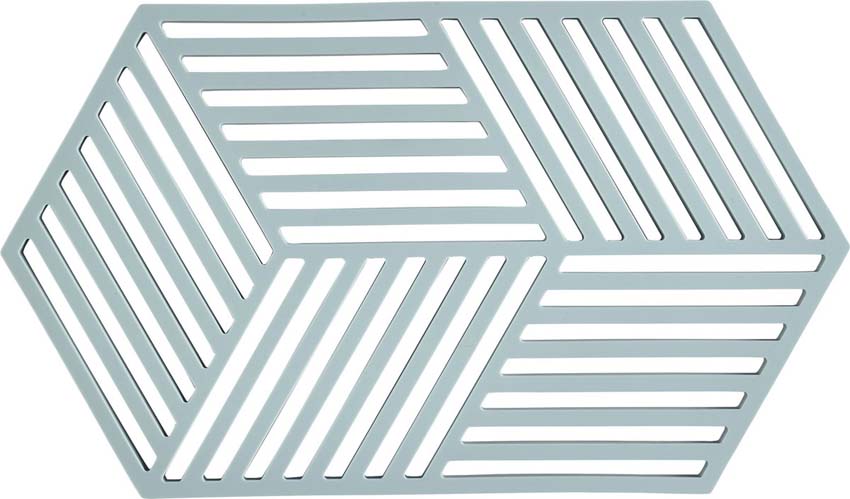 Panonderzetter Zone hexagon xl fog blue 24 x 14 cm