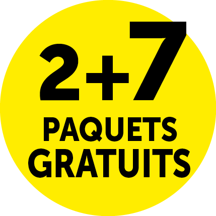 2 + 7 PAQUETS GRATUIT