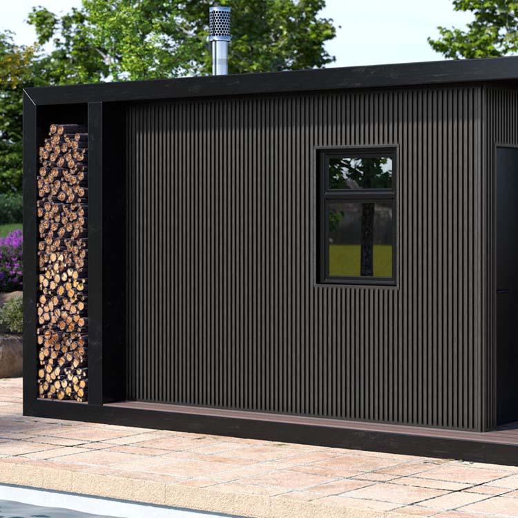 Bardage wpc gazebo noir
