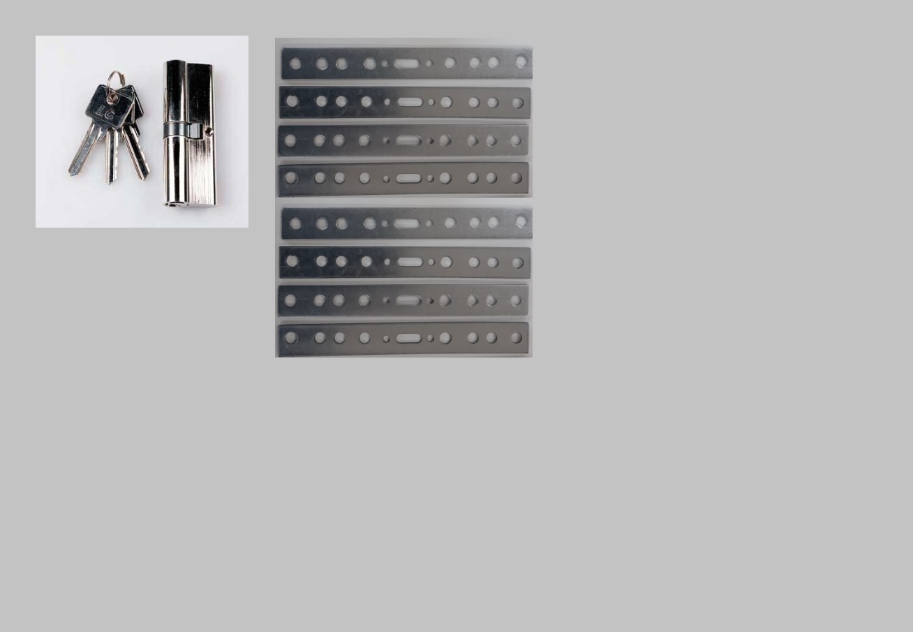 Toebehoren buitendeur pvc basis (ankers + cilinder)
