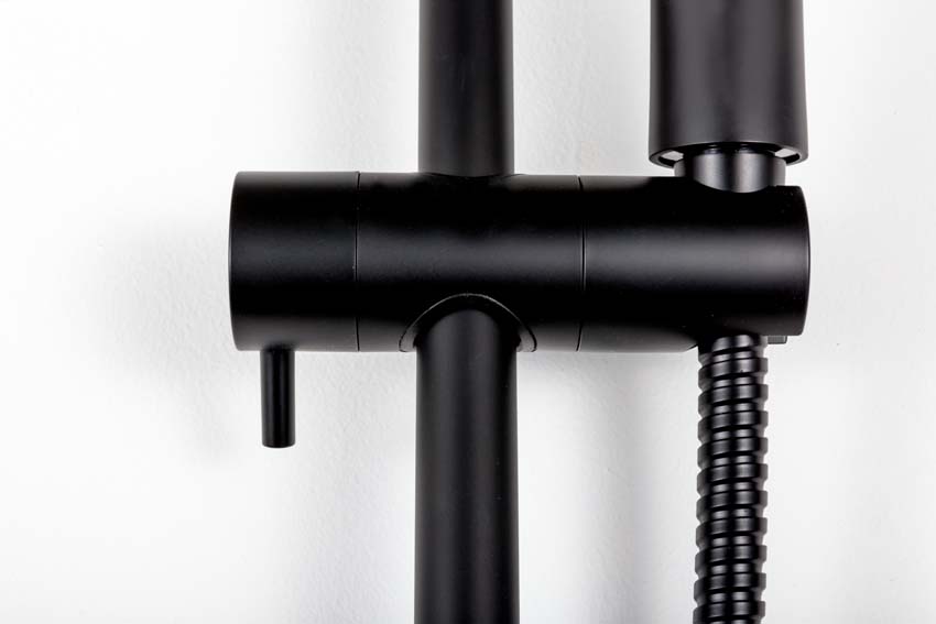 Doucheset Hurricane thermostatisch met cooltouch zwart