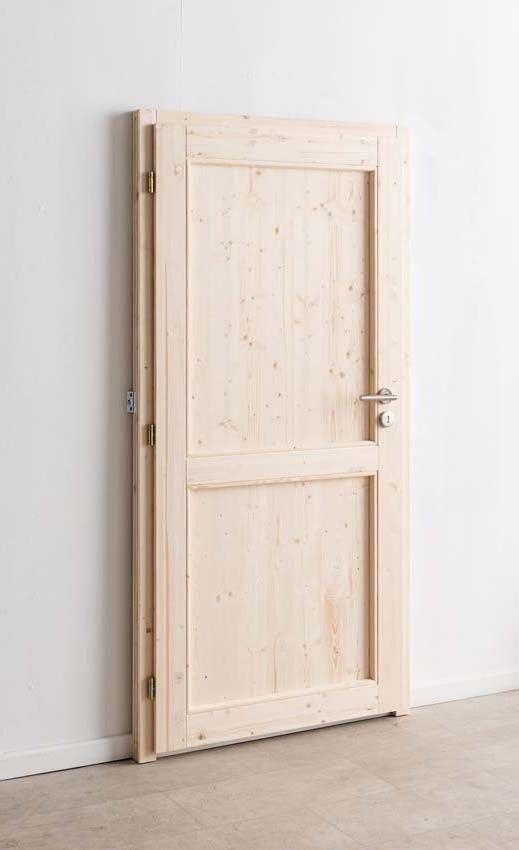 Porte extérieure bois Gargano 980x1980mm poussant à droite