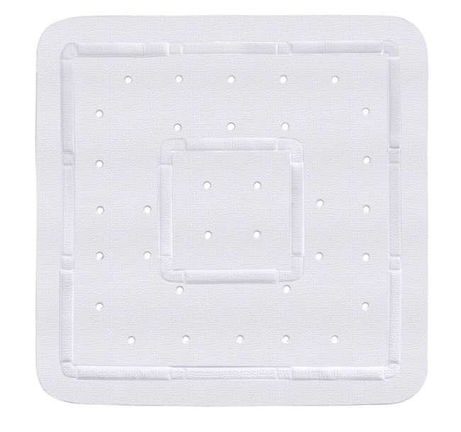 Tapis de douche antidérapant Wenko Florida blanc 55x55cm