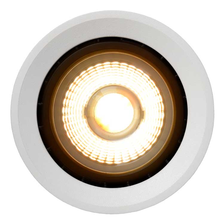 Lucide FEDLER - Plafondspot - Ø 12 cm - LED Dim to warm - GU10 - 1x12W 3000K/2200K - Wit