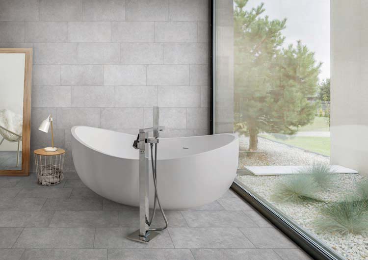 Vloer- en wandtegel Hermes lichtgrijs 30x60cm