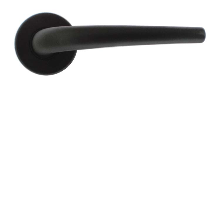 Poignée de porte pro ancona noir sans rosace