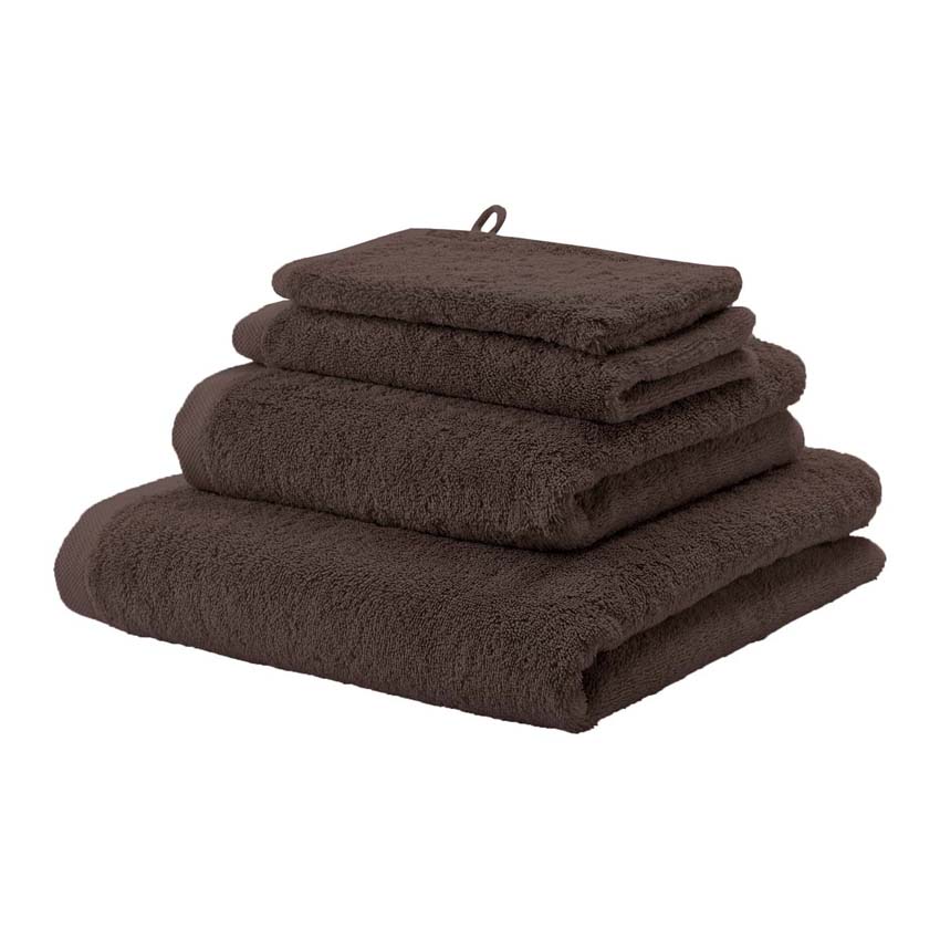 Serviette de bain Aquanova London coton égyptien brun 70x130cm