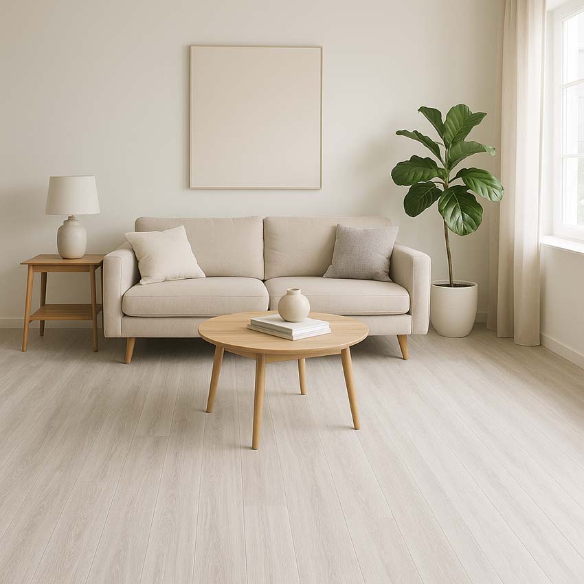 Laminaat 7mm eik lichtgrijs formio 129,2x19,3cm