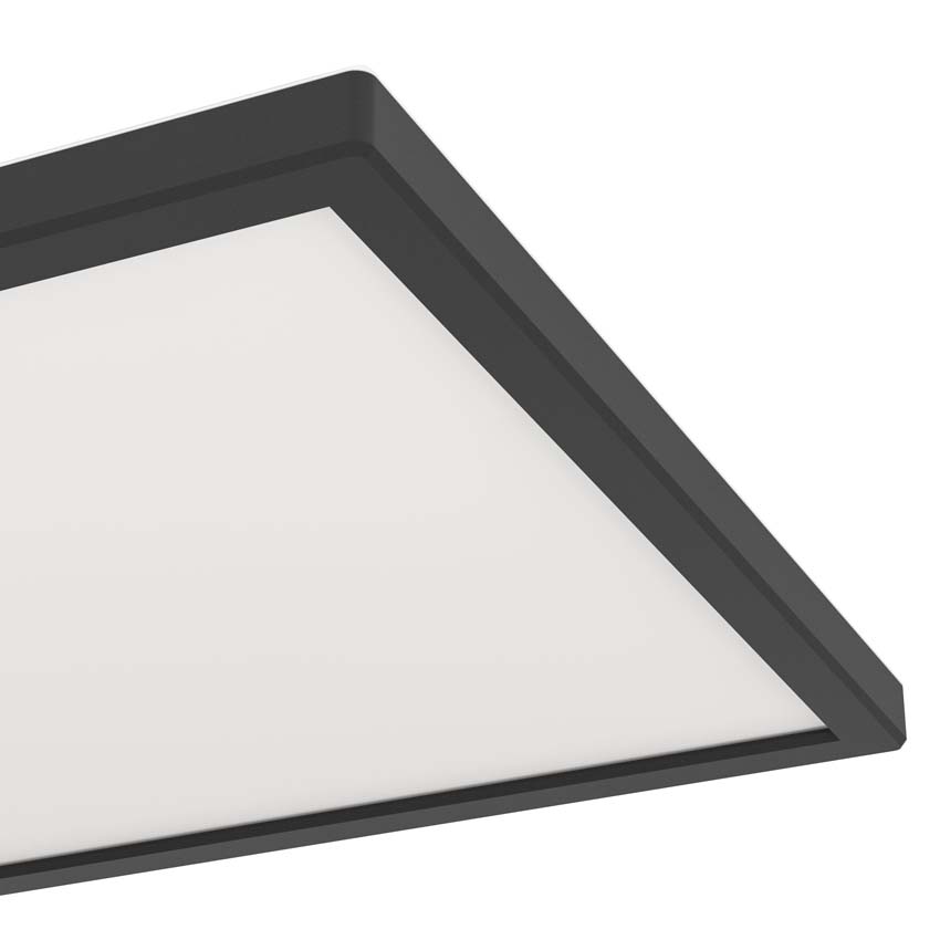 Plafonnier - Noir - 29x29cm - Dimmable - LED - 1x14W - 2700-6500K - télécommande
