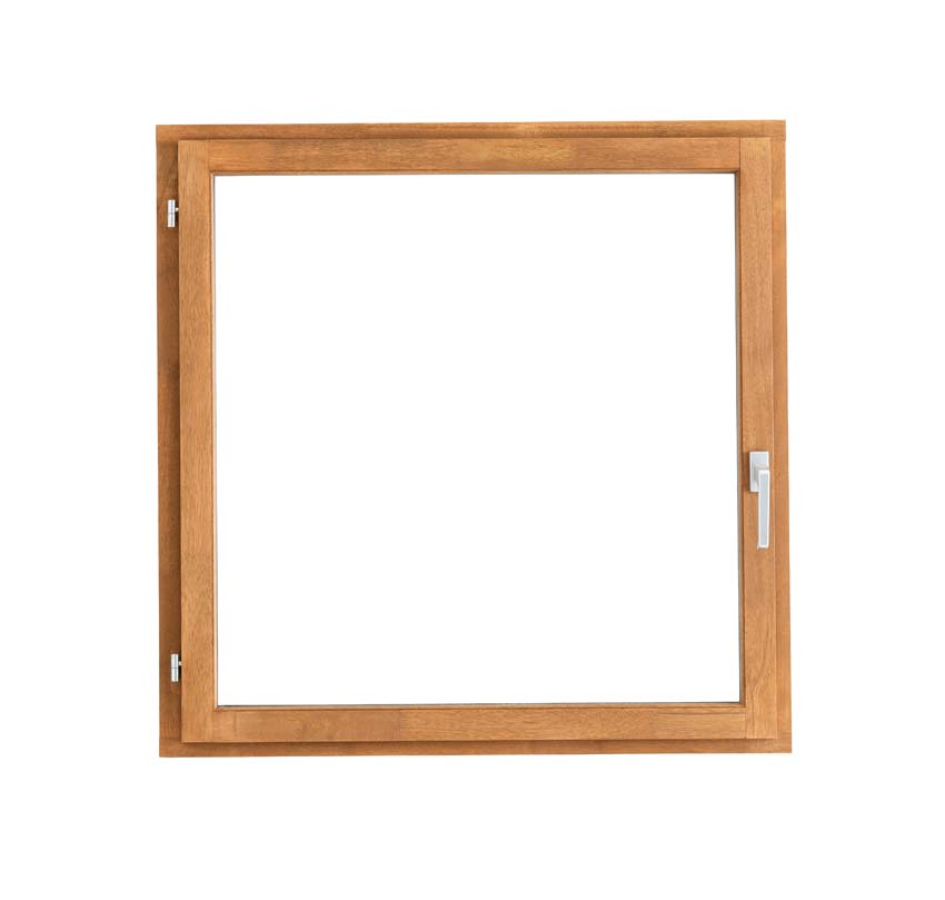 Draairaam 1-vleugel Trae Meranti hout 55mm naturel B1000xH1000mm links opendraaiend