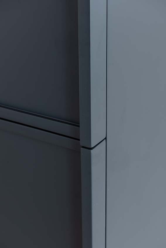 Badkamermeubel Fara antraciet staand met dubbele wastafel carrara 140cm