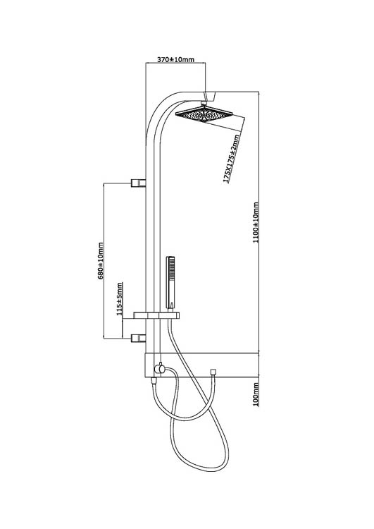 Doucheset Manu wit/chroom