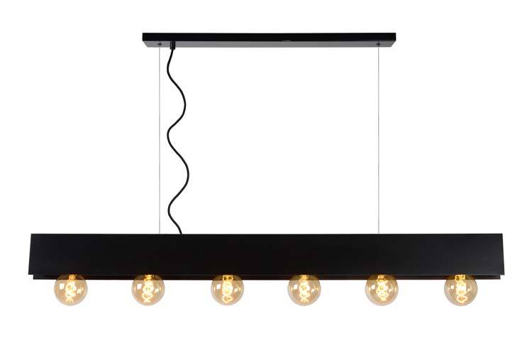Suspension - 6xE27 - 60W - Noir