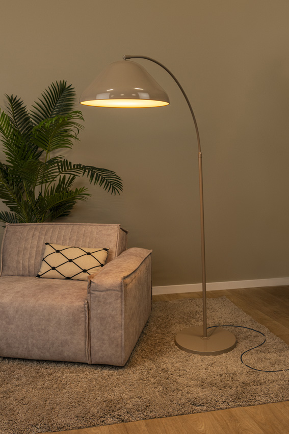 Lucide Vibes Andres - Lampadaire - 1xE27 - Taupe