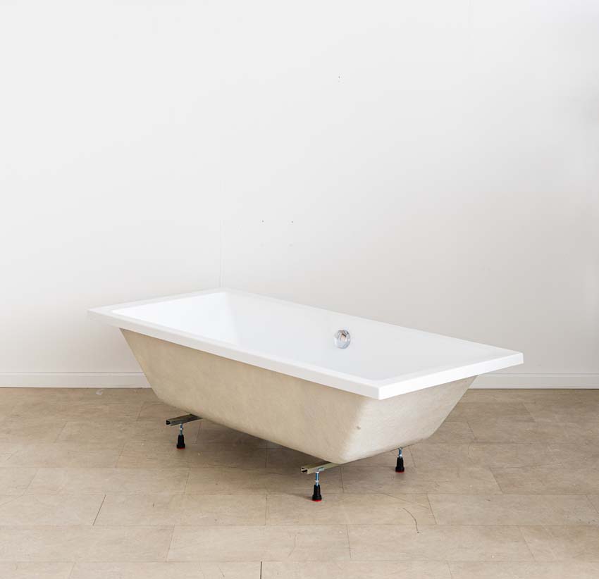 Inbouwbad Colin glanzend wit 180x80cm + regelbare potenset