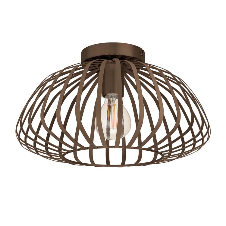 Plafonnier - bronze - Ø38,5cm - dimmable - E27 - 1x40W