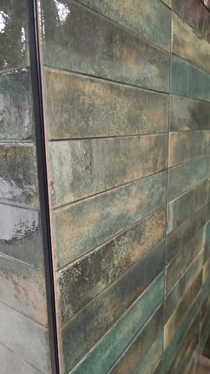 Wandtegel Cueva rechthoek glanzend donkergroen 30x60cm