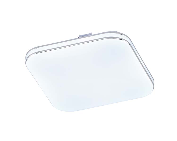 Plafonnier blanc chrome LED 8W 640LM diam 16cm