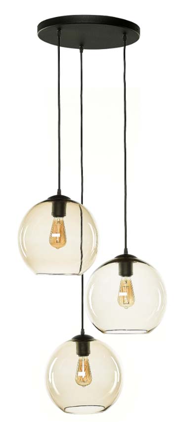 Suspension - Noir - Ø36cm - Dimmable - E27 - 3x60W