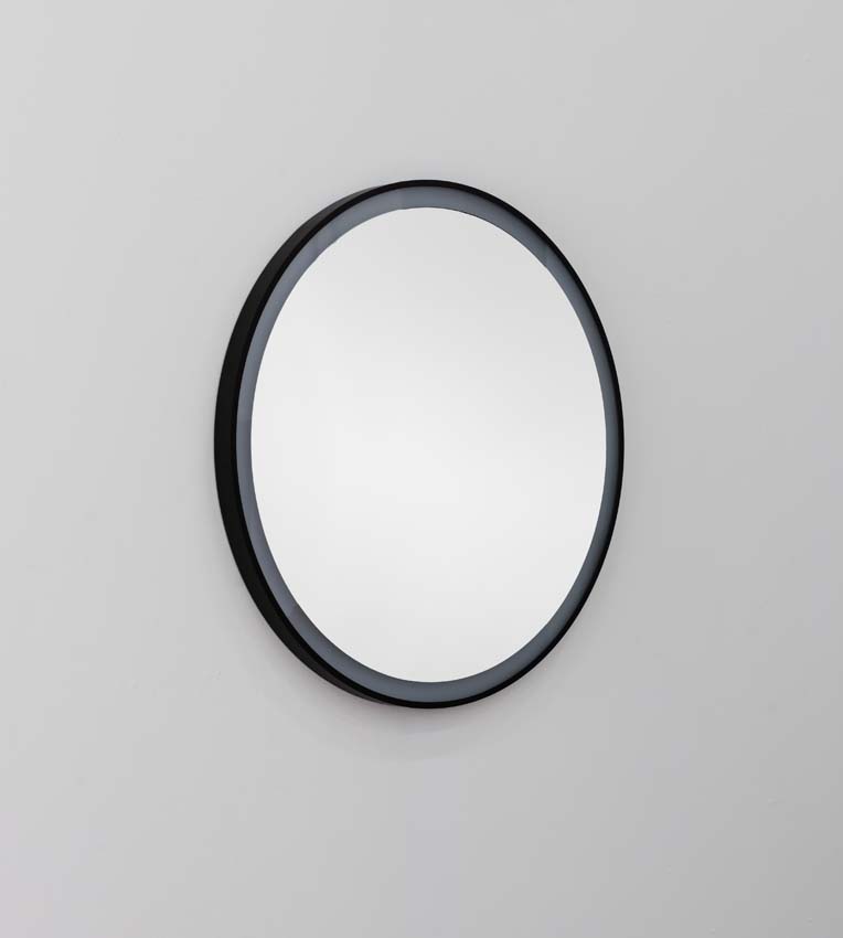 Spiegel Fergie rond LED + anti-condens zwart ?80cm