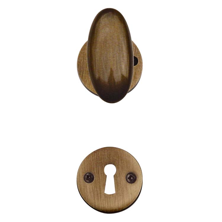 Poignée de porte pro lecce modèle vieux bronze rosace barbe