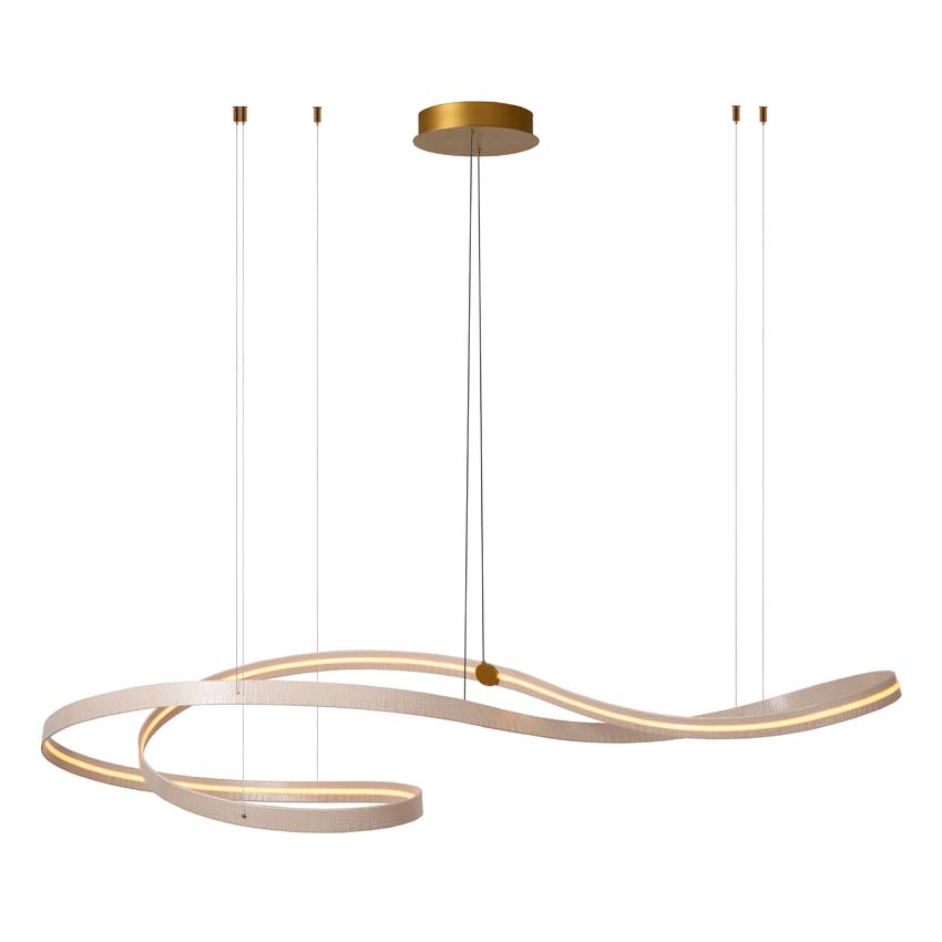 Lucide Premium Slalom - Suspension - LED dimmable - CCT - 1x80W 2200K/4000K - Beige