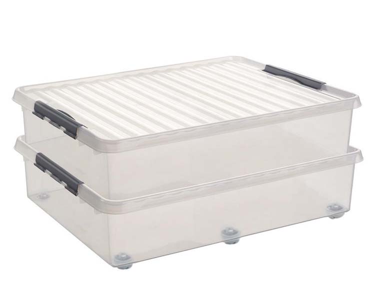 Q-Line box 60L transparant metaal 80x50x18 cm Q-Line box 60L transparant metaal 80x50x18 cm
