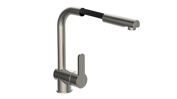 Keukenkraan Levi inox-look