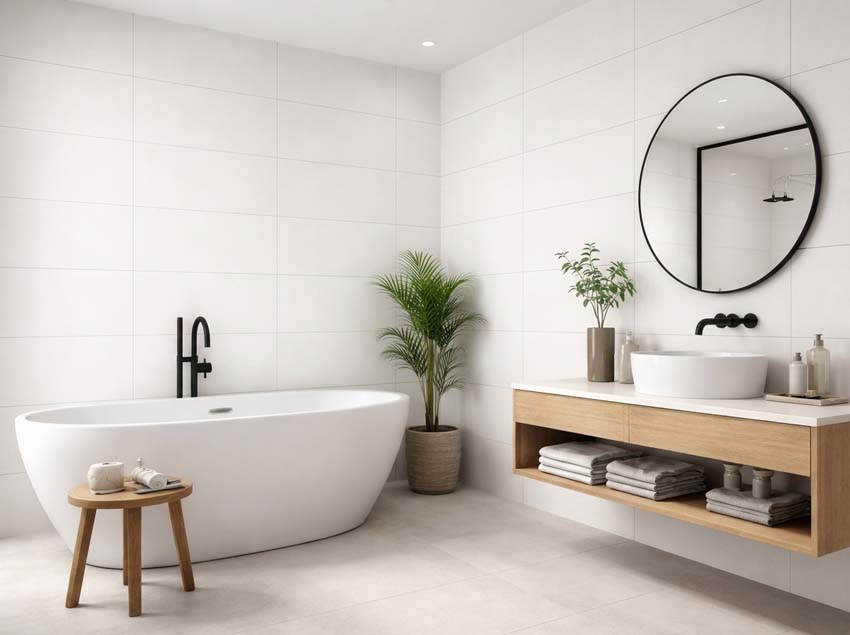 Wandtegel mat blanco 30x90cm