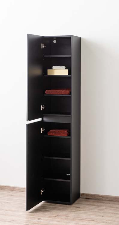 Meuble de salle de bain Puro debout noir mat 1200 mm