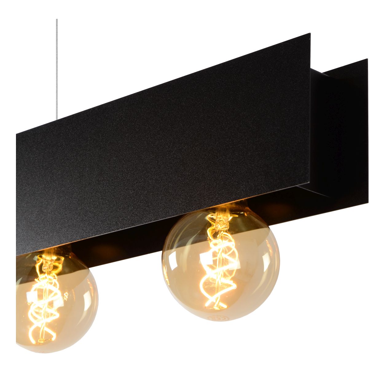 Suspension - noir - 90x7x130cm - dimmable - 4xE27 - 60W