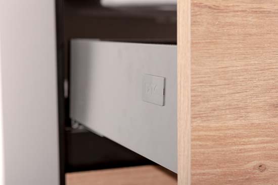 Badkamermeubel Molly houtlook hangend met dubbele wastafel glanzend wit 120cm Badkamermeubel Molly houtlook hangend met dubbele wastafel glanzend wit 120cm