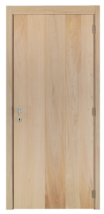 Porte intérieure complète plaque chêne 201,5x83cm nid d'abeille réversible + châssis 17cm