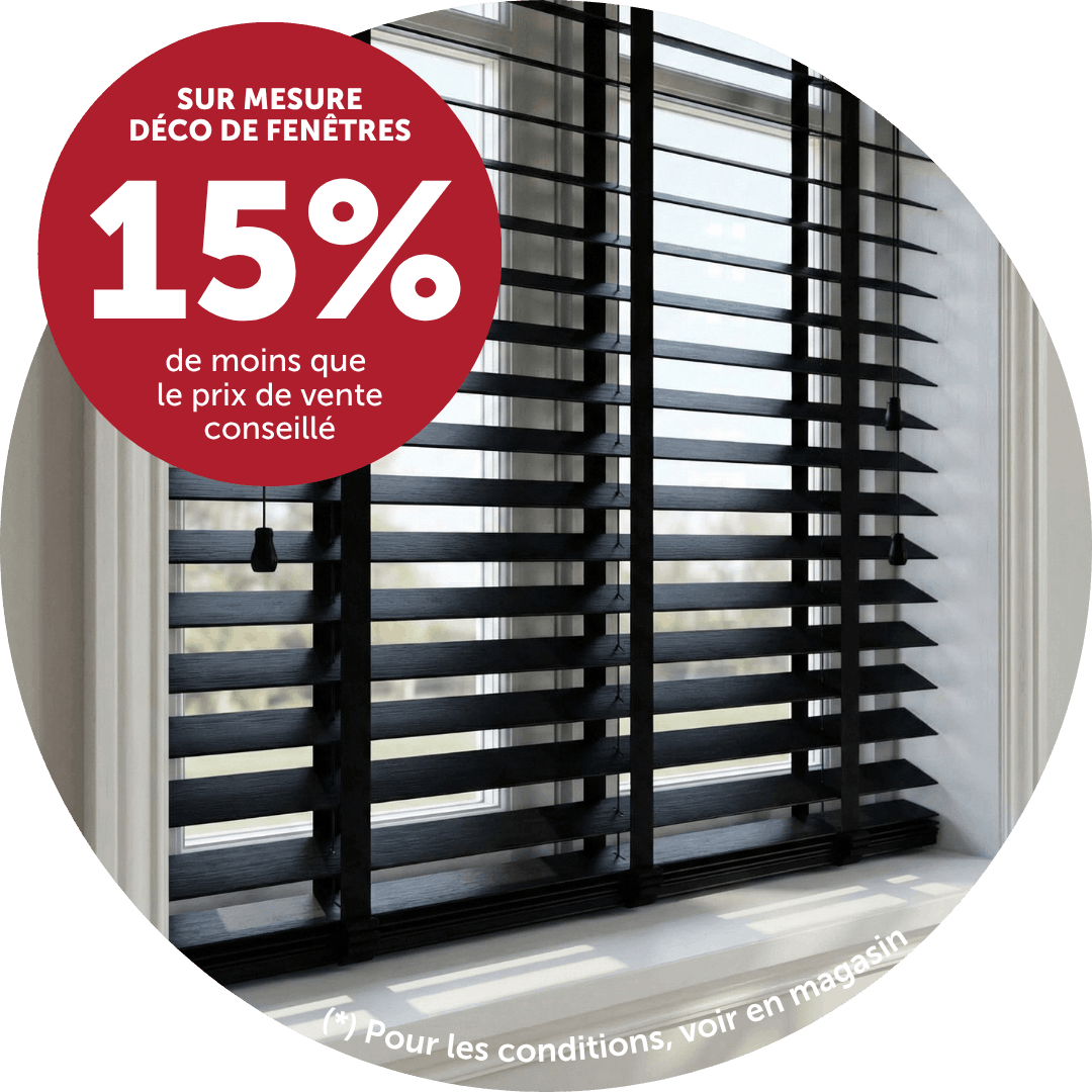 Promotion sur les décorations de fenêtres sur mesure