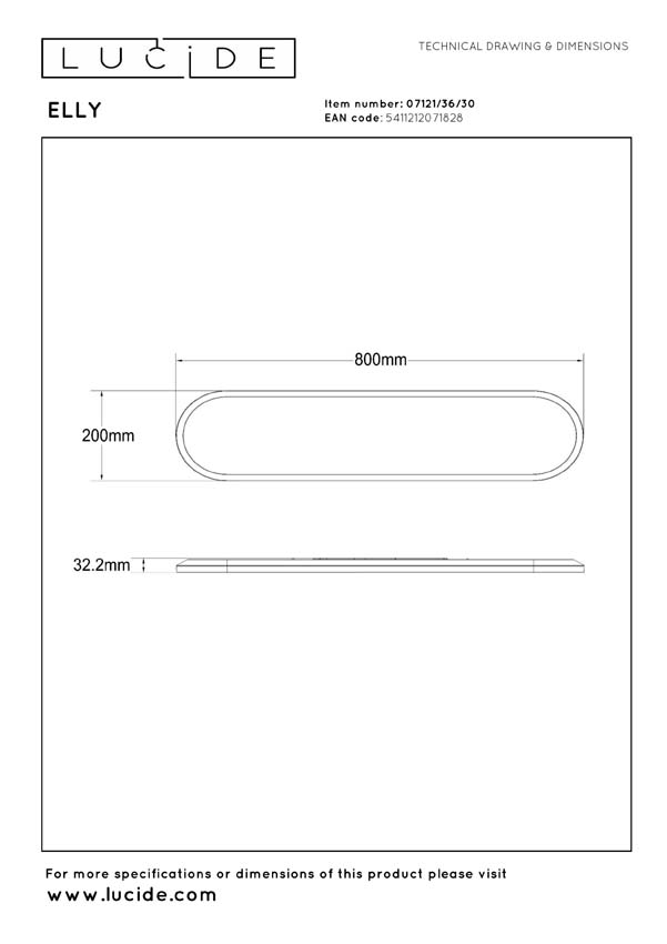 Lucide Essential Elly - Plafonnier - LED dimmable - CCT - 1x36W 2700K/4000K - Opalin