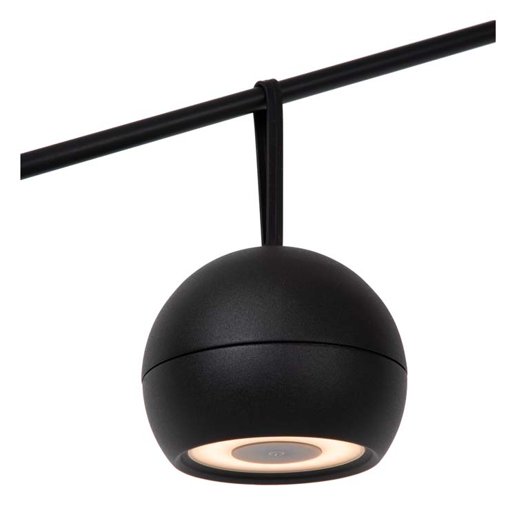 Applique intérieur/extérieur - noir - dimmable - LED 1x2W - 3000K - IP54 - magnétique - rechargeable